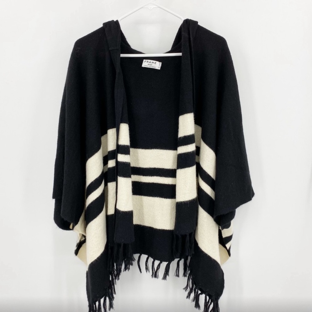 Frame Baby Alpaca Hooded Poncho O/S